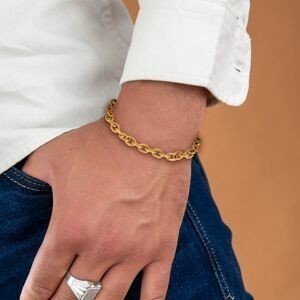 Bracelet Acier Jaune Maille Forçat 7.5mm 23cm