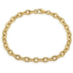 Bracelet Acier Jaune Maille Forçat 5mm 22cm