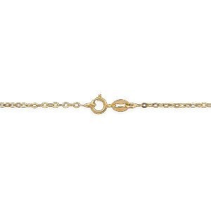 Bracelet Or 750 Maille Forçat Cristal Grenat 4mm 19cm
