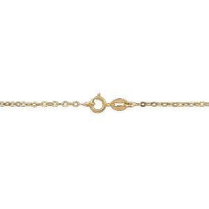 Bracelet Or 750 Maille Forçat Cristal Grenat 4mm 19cm