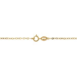 Bracelet Or 750 Maille Forçat Cristal Grenat 4mm 19cm