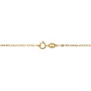 Bracelet Or 750 Maille Forçat Cristal Grenat 4mm 19cm
