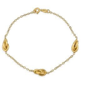 Bracelet Or 750 Nœuds Forçat Antillais 6*10mm 18cm
