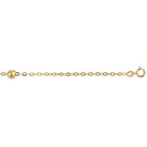 Bracelet Or 750 Nœud Forçat Antillais 6*8mm Boules 4mm 18cm