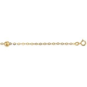 Bracelet Or 750 Nœud Forçat Antillais 6*8mm Boules 4mm 18cm
