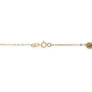 Bracelet Or 750 Nœuds Forçat Antillais 6*8mm Boules 4mm 19cm