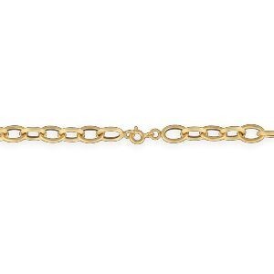 Bracelet Or 750 Maille Forçat Antillais 6mm 19cm