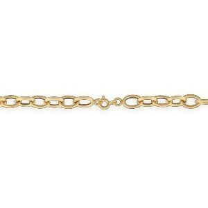 Bracelet Or 750 Maille Forçat Antillais 6mm 19cm