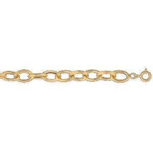 Bracelet Or 750 Maille Forçat Antillais 8mm 19cm