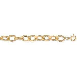 Bracelet Or 750 Maille Forçat Antillais 8mm 19cm