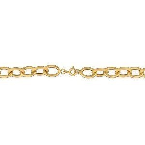 Bracelet Or 750 Maille Forçat Antillais 10mm 21cm