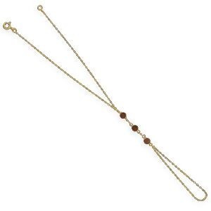 Chaîne Main Or 750 19cm Cristal Grenat 4mm