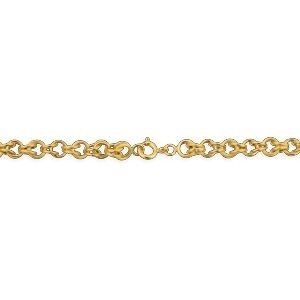 Bracelet Or 750 Maille Gros Sirop Antillais 6mm 19cm