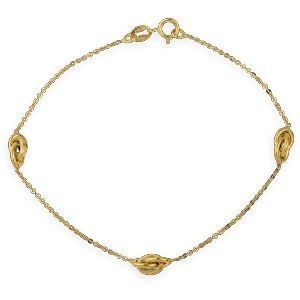 Bracelet Or 750 Nœuds Forçat Antillais 4*8mm 18cm