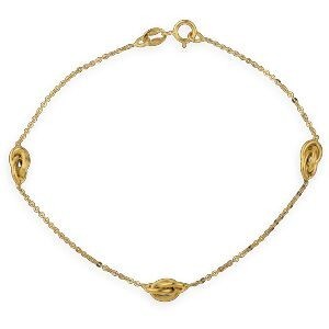 Bracelet Or 750 Nœuds Forçat Antillais 4*8mm 18cm