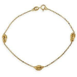 Bracelet Or 750 Nœuds Forçat Antillais 4*8mm 18cm