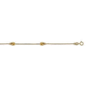 Bracelet Or 750 Nœuds Forçat Antillais 4*8mm 18cm