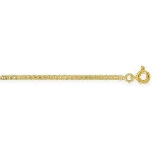 Bracelet Identité Or 375 Maille Marine 1.5mm Plaque 12  à 14cm
