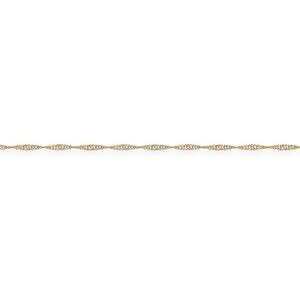 Chaîne Cheville Or 375 25cm Maille Singapour 1.2mm