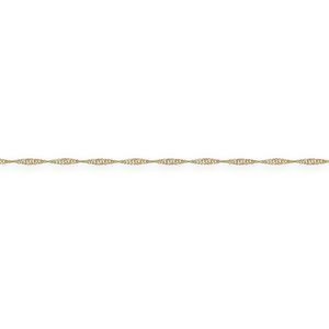 Chaîne Cheville Or 375 25cm Maille Singapour 1.2mm