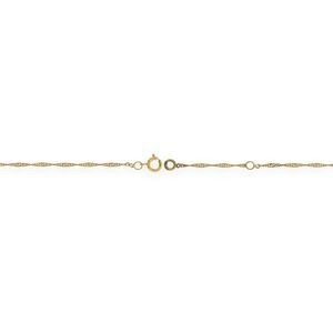 Chaîne Cheville Or 375 25cm Maille Singapour 1.2mm