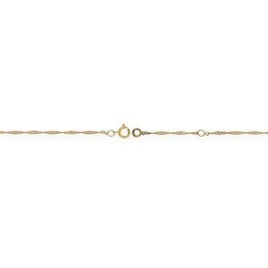 Chaîne Cheville Or 375 25cm Maille Singapour 1.2mm