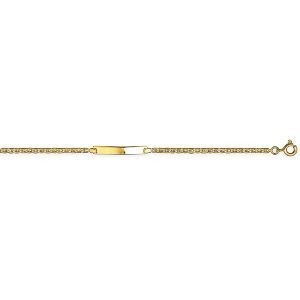 Bracelet Identité Or 375 Maille Marine 1.8mm 12  à 14cm