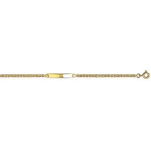 Bracelet Identité Or 375 Maille Marine 1.8mm 12  à 14cm