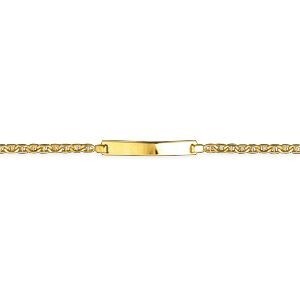Bracelet Identité Or 375 Maille Marine 1.8mm 12  à 14cm