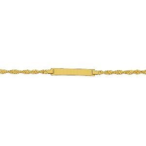 Bracelet Identité Or 375 Maille Singapour 1.8mm 12  à 14cm