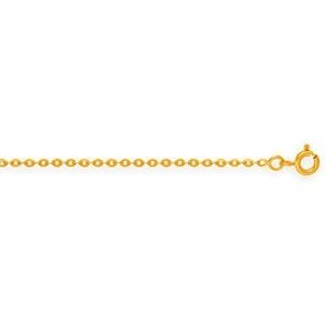 Chaîne Cheville Or 375 25cm Maille Forçat Miroir 1.5mm