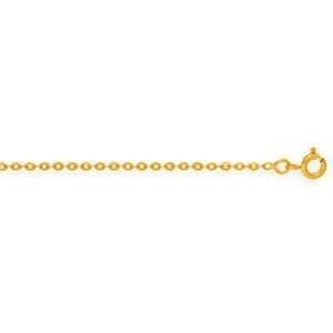 Chaîne Cheville Or 375 25cm Maille Forçat Miroir 1.5mm