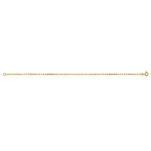 Chaîne Cheville Or 375 27cm Maille Forçat Miroir 1.5mm