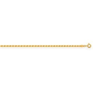 Chaîne Cheville Or 375 25cm Maille Corde 2.1mm