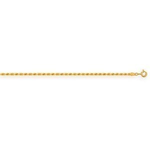 Chaîne Cheville Or 375 25cm Maille Corde 2.1mm