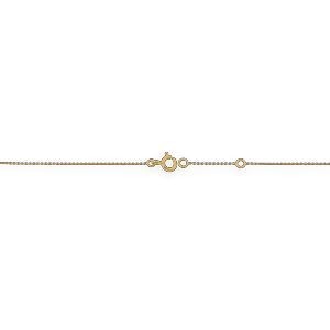 Bracelet Or 375 0.80mm Licorne 10*8mm Etoiles 4mm Email Pailleté 14  à 16cm