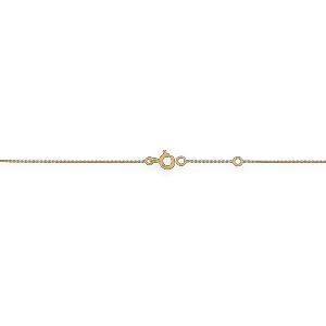 Bracelet Or 375 0.80mm Licorne 10*8mm Etoiles 4mm Email Pailleté 14  à 16cm