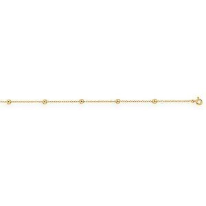Bracelet Or 375 Maille Forçat Miroir Boules 4mm 19cm
