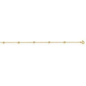 Bracelet Or 375 Maille Forçat Miroir Boules 4mm 19cm