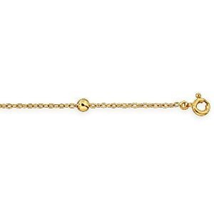 Bracelet Or 375 Maille Forçat Miroir Boules 4mm 19cm