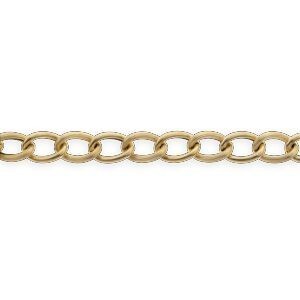 Bracelet Or 750 Maille Gourmette Antillaise 8mm Lisse Et Strié 21cm