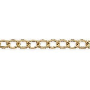 Bracelet Or 750 Maille Gourmette Antillaise 8mm Lisse Et Strié 21cm