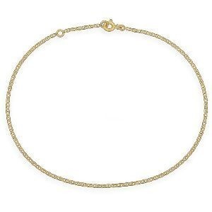 Chaîne Cheville Or 375 23  à 25cm Maille Marine 1.5mm