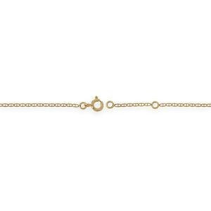 Chaîne Cheville Or 375 23  à 25cm Maille Marine 1.5mm