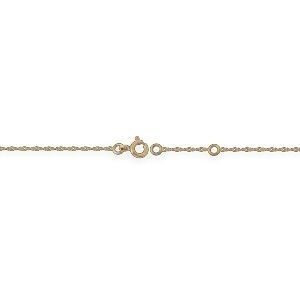 Chaîne Cheville Or 375 23  à 25cm Cristal Grenat 4mm