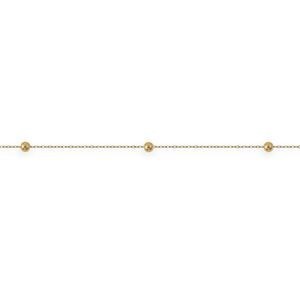 Chaîne Cheville Or 375 22  à 25cm Boules 3mm