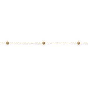 Chaîne Cheville Or 375 22  à 25cm Boules 3mm