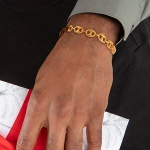 Bracelet Or 375 Grain De Café 7*10mm 21cm