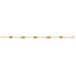 Bracelet Or 375 Chaîne Forçat Nœuds Forçat Antillais 6*10mm 19cm