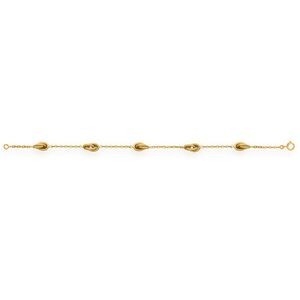 Bracelet Or 375 Chaîne Forçat Nœuds Forçat Antillais 6*10mm 19cm